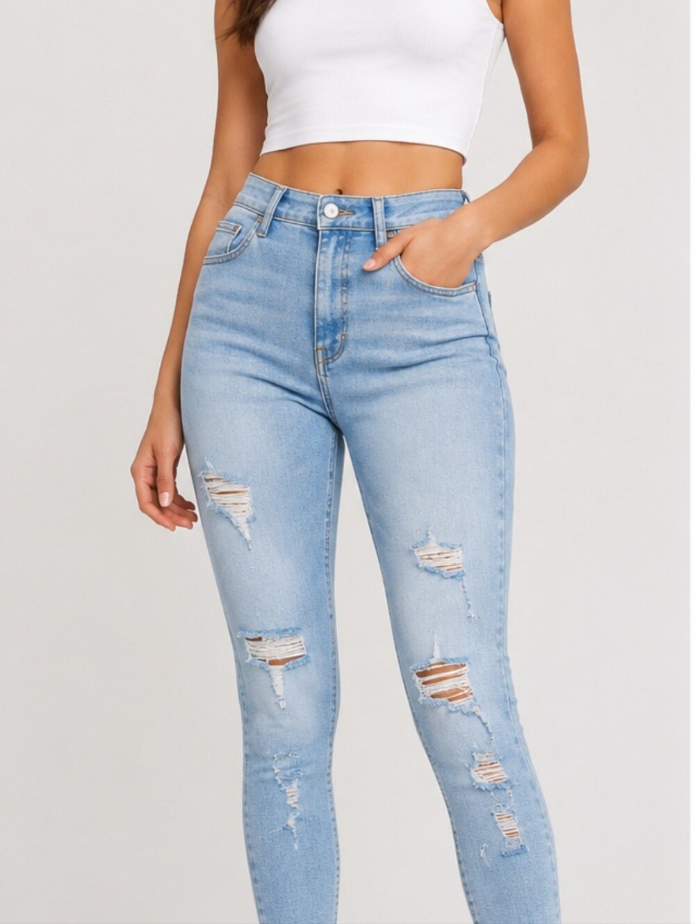 H&M Divided Super Skinny High Waist Jeans – Size 10